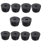 10pcs Black Round Cabinet Rubber Case Feet Foot Circular Bumpers 17 x 10mm New